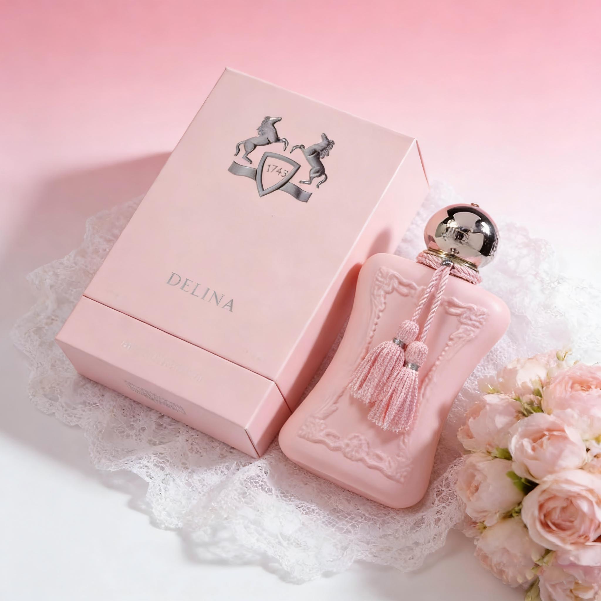 Home Bar Accessories - DELINA EDP: Botol Pink Elegan dengan