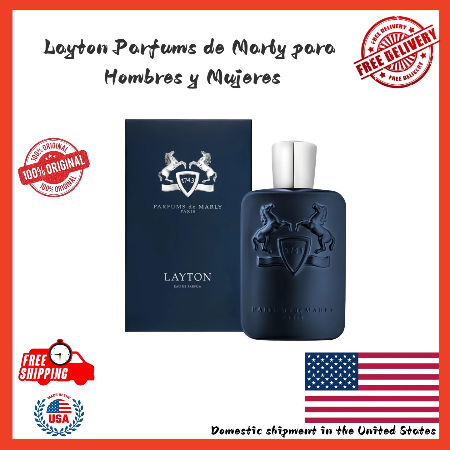 Home Bar Accessories - Parfums De Marly Layton 4.2oz Botol