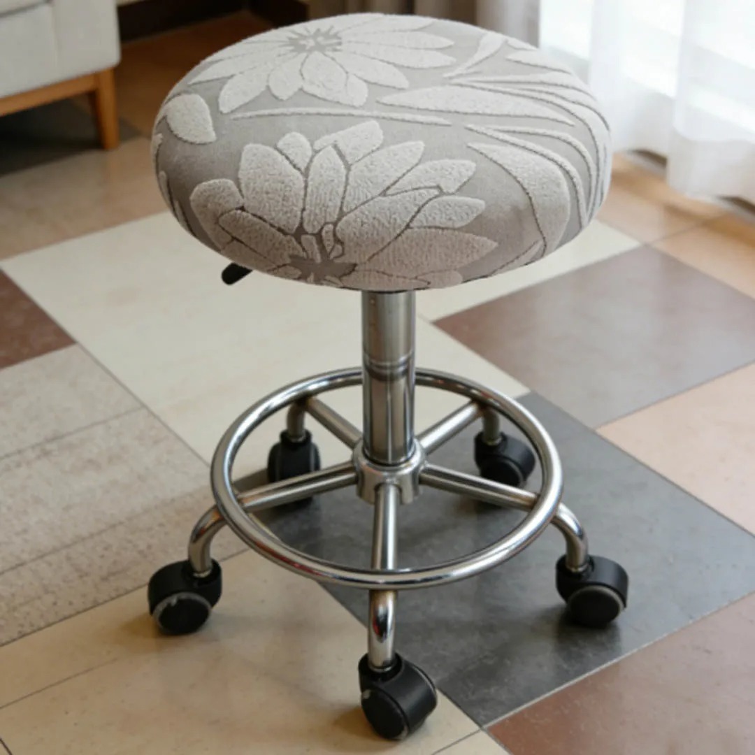 Home Bar Seating - Penutup Kursi Bar Camellia Jacquard Fleece