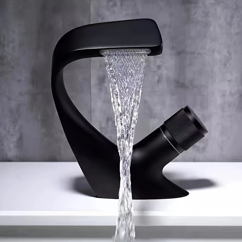 Home Bar Sink - Keran Air Terjun Wastafel Tembaga Hitam,