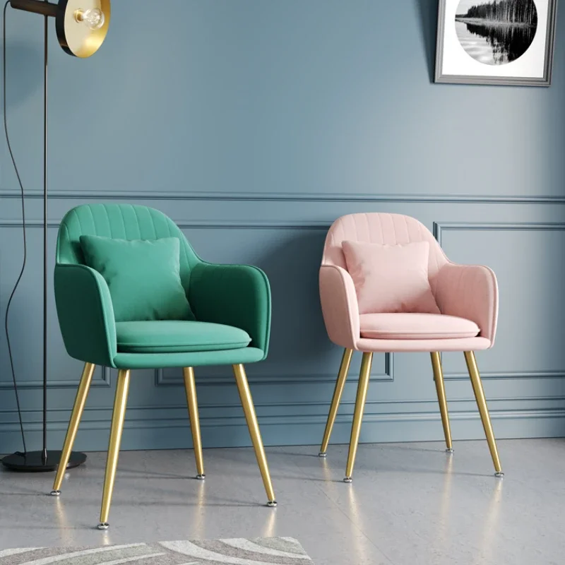 Kursi Makan Logam Suede Mewah  - Home Bar Seating ulasan dan harga