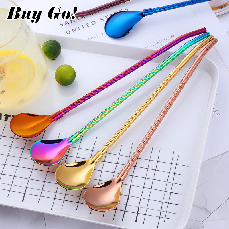 1PC Lama Big Memutar Jerami Se - Bar Spoon Twisted ulasan dan harga