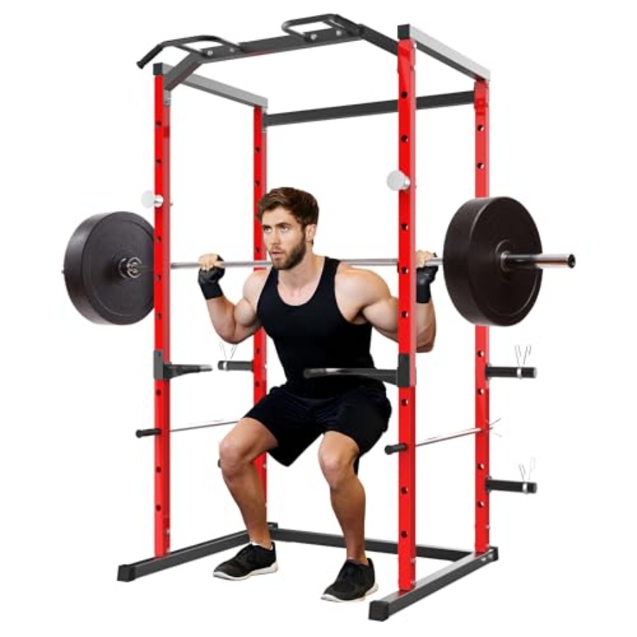 Rak Squat Heavy-Duty dengan Pu - Home Bar And Gym ulasan dan harga