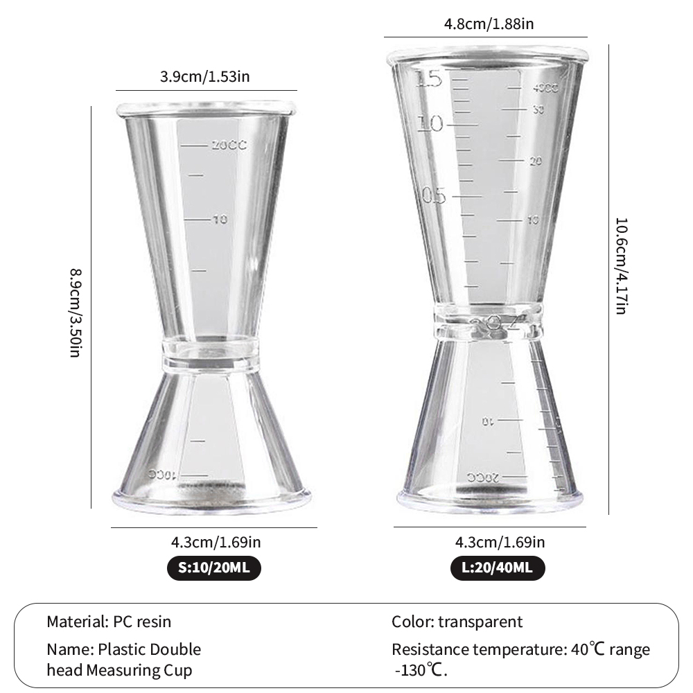 2 Buah Cangkir Ukur Koktail 20 - Home Bar Setup ulasan dan harga