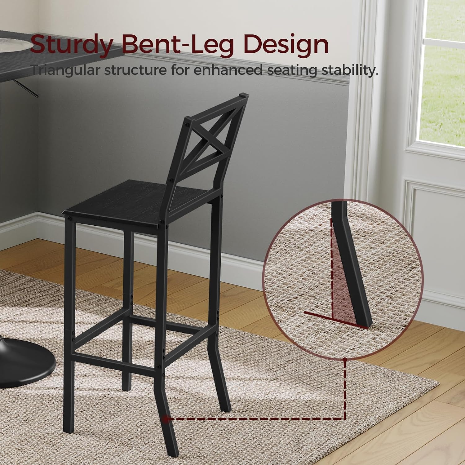 Kursi Bar, Set 2 Kursi Bar den - Home Bar Stools ulasan dan harga
