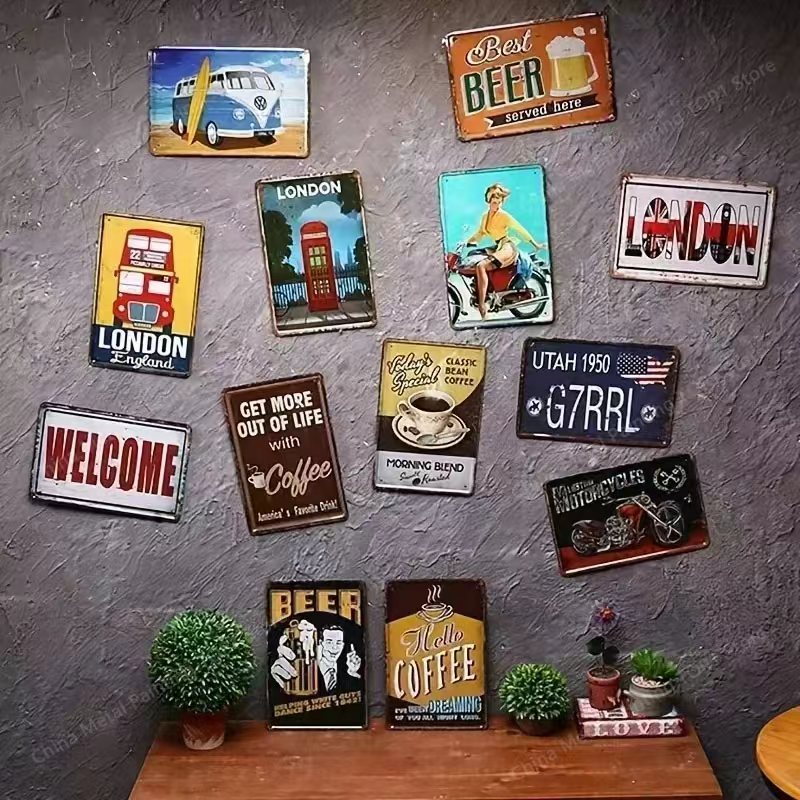 Papan Tanda Logam Vintage 8x12 - Home Bar Cafe ulasan dan harga