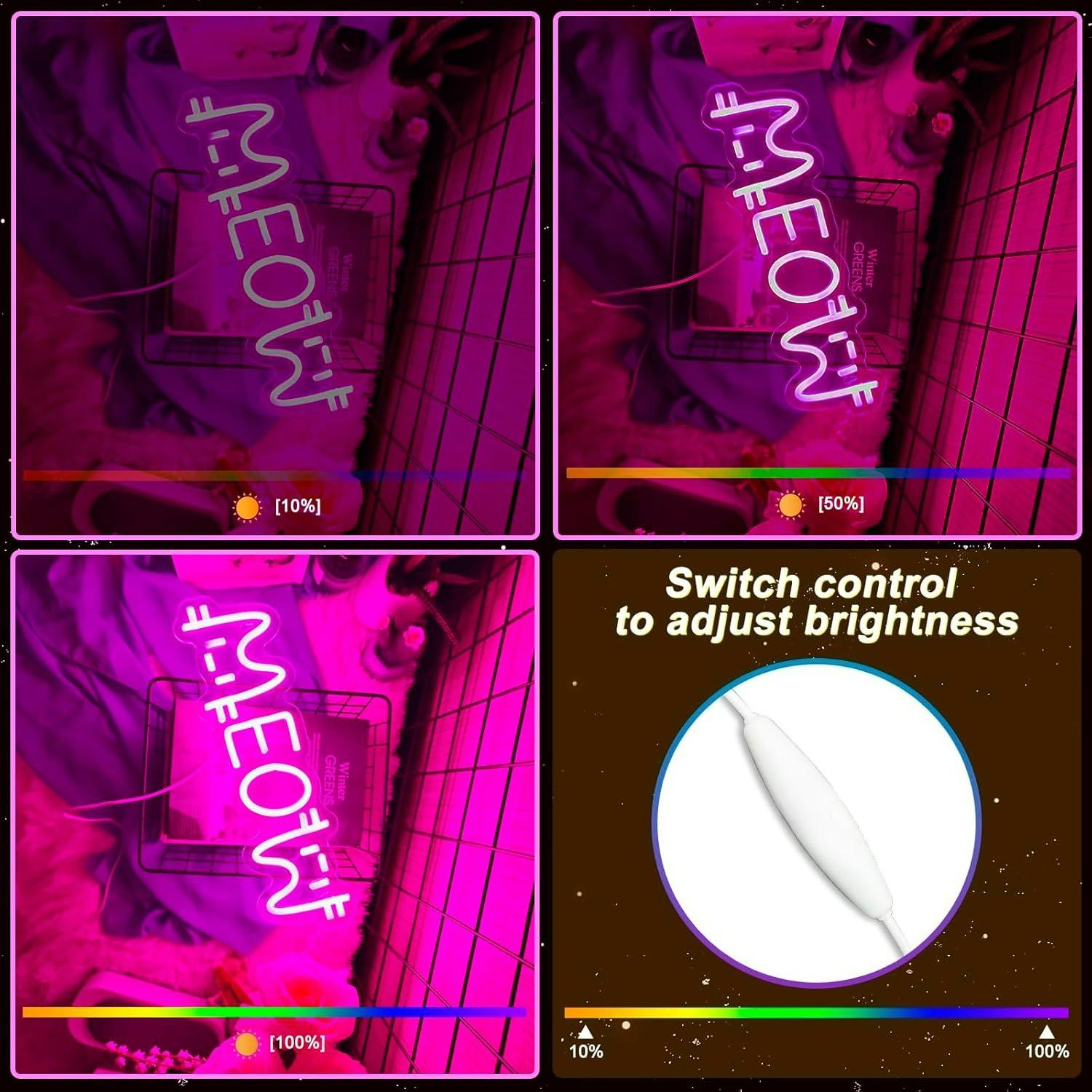 Lampu Neon LED Meow Bertenaga  - Home Bar Cafe ulasan dan harga