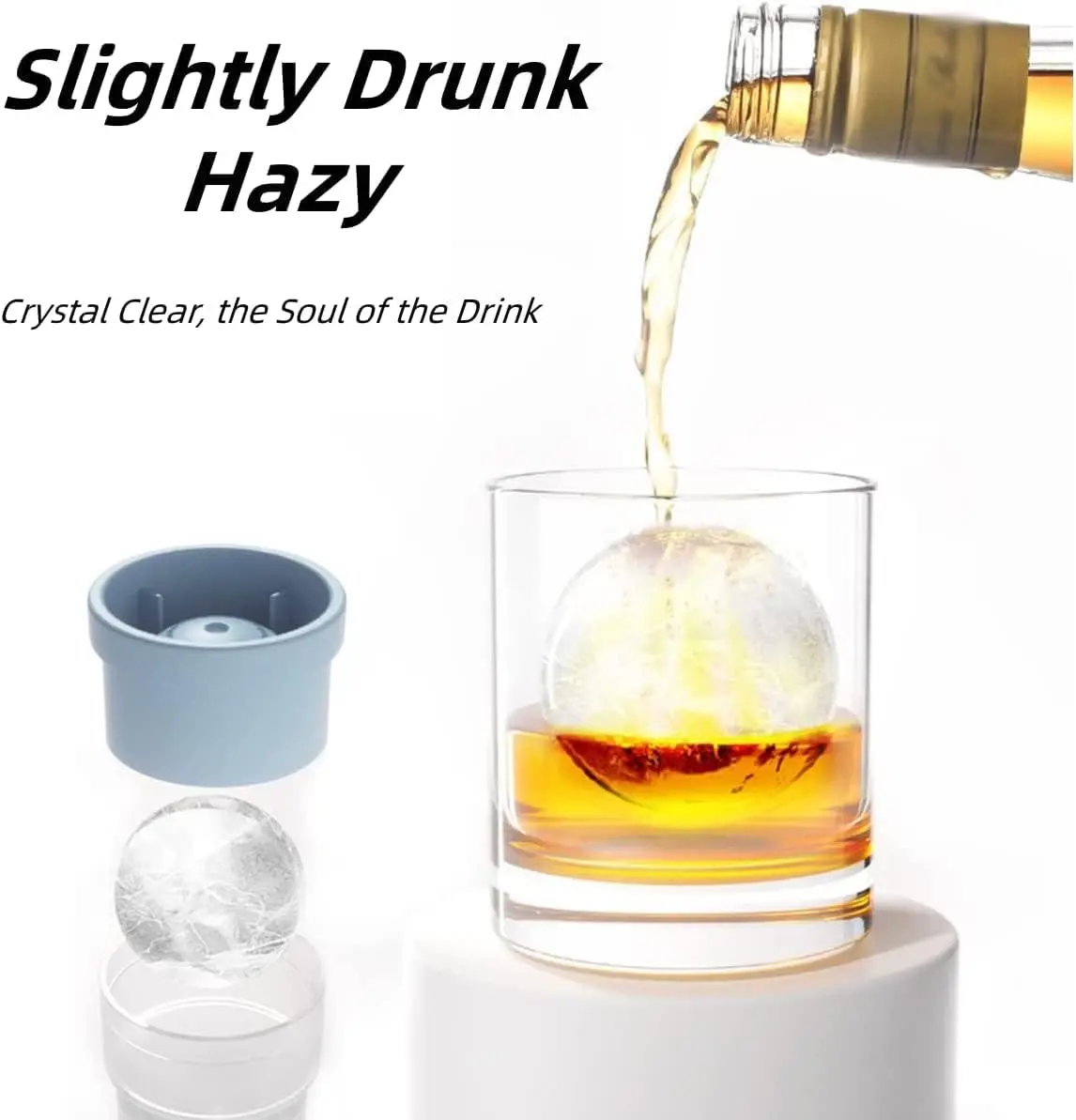 Cetakan Es Silikon Bulat Besar - Home Bar Setup ulasan dan harga
